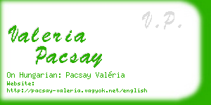 valeria pacsay business card